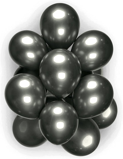 Metallic Chrome Balloons for Birthday Decoration, Anniversary Celebration