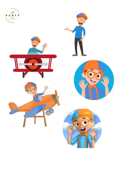 Blippi theme Kids Party Cutouts
