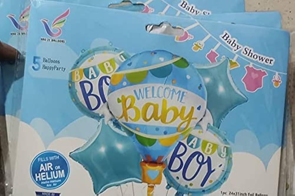 Welcome baby Helium inflatable hot air shape balloon set