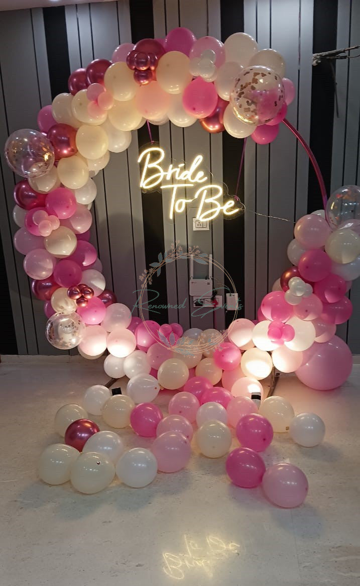 Blushing Bride-to-Be: Pink Backdrop for Bachelorette Party Celebration