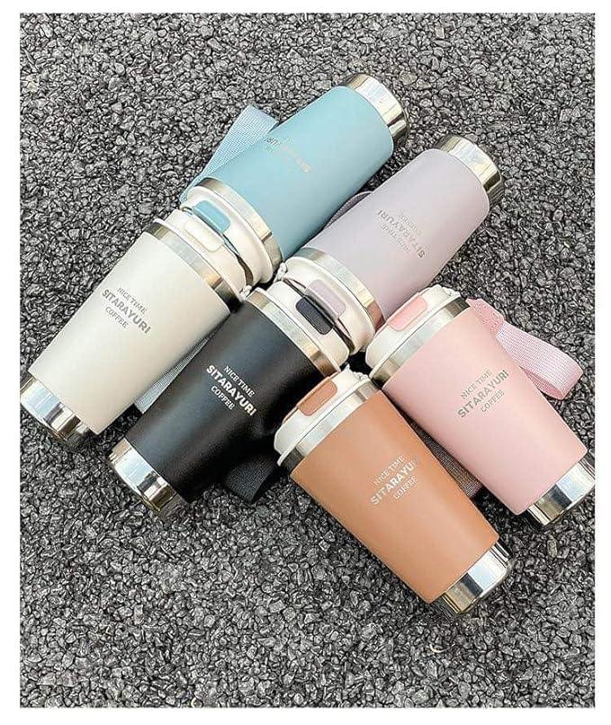 Stainless Steel Coffee Sipper Bottle | Hot &amp; Cold Beverage Thermos - 580ML - The Party Store