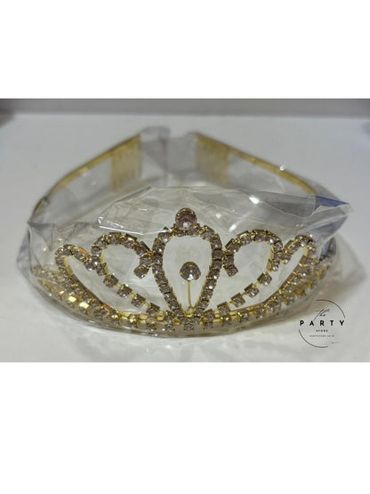 Golden Crystal Tiara Crown