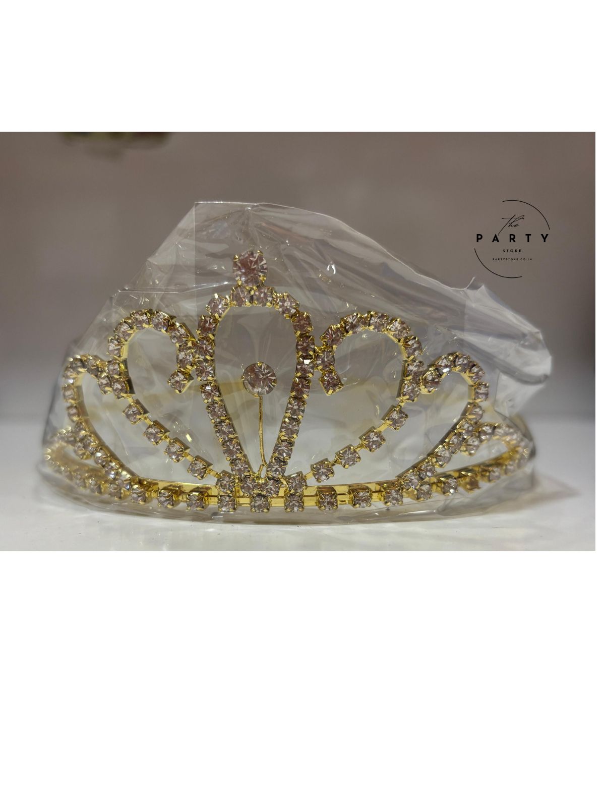 Golden Crystal Tiara Crown