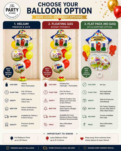 Welcome Home Balloon Bouquet with Helium Delivery | The Party Store
