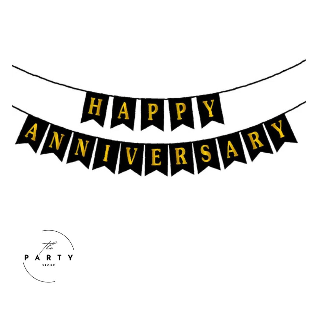 Happy Anniversary Banner Decor - Marriage Anniversary Banner