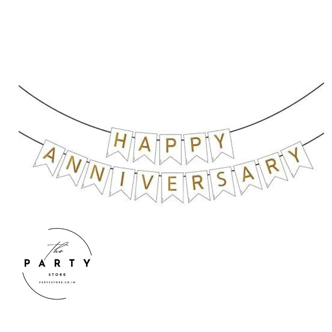 Happy Anniversary Banner Decor - Marriage Anniversary Banner