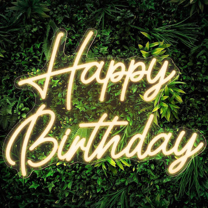 Happy Birthday Neon LED Sign Rental in Gurgaon, Delhi NCR &amp; Dehradun| The Party Store