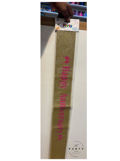 Happy anniversary sash