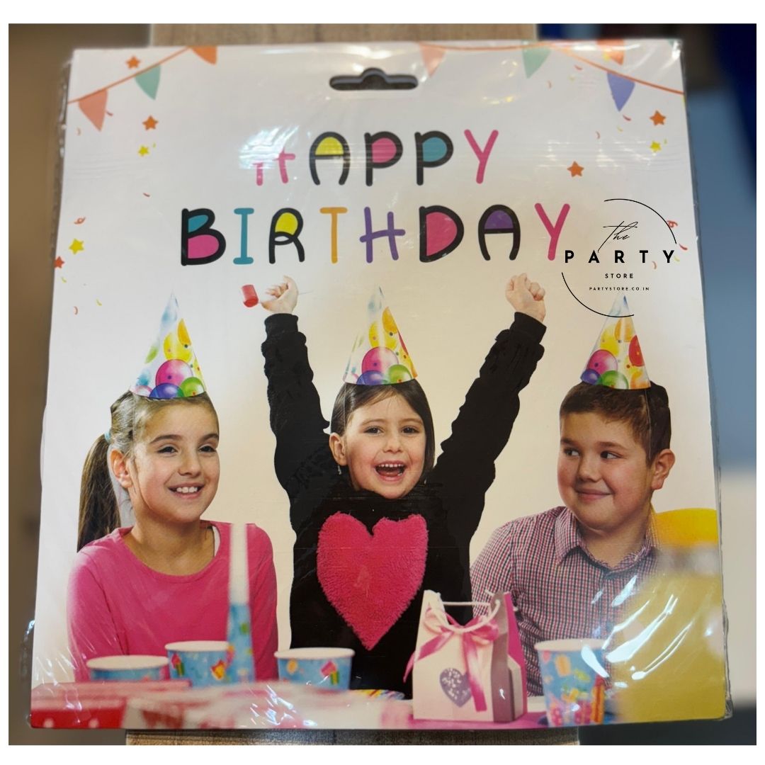 Multicolor Cursive Happy Birthday Banner