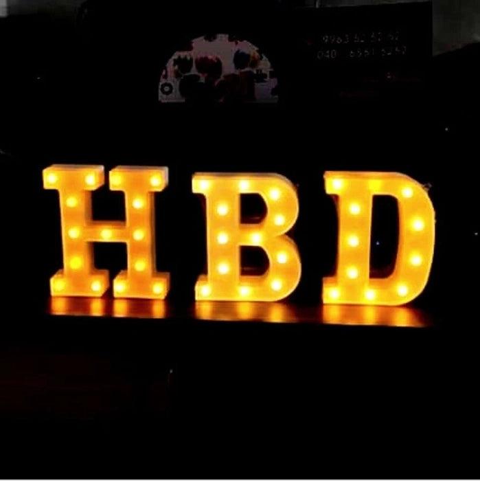 Alphabet Shaped Led Light - Esthetic Decorations - The Party Store