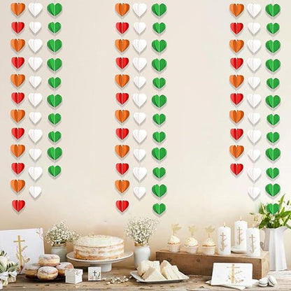 Tricolor Hanging Frills Garland for Independence Day | Republic Day Decoration - The Party Store