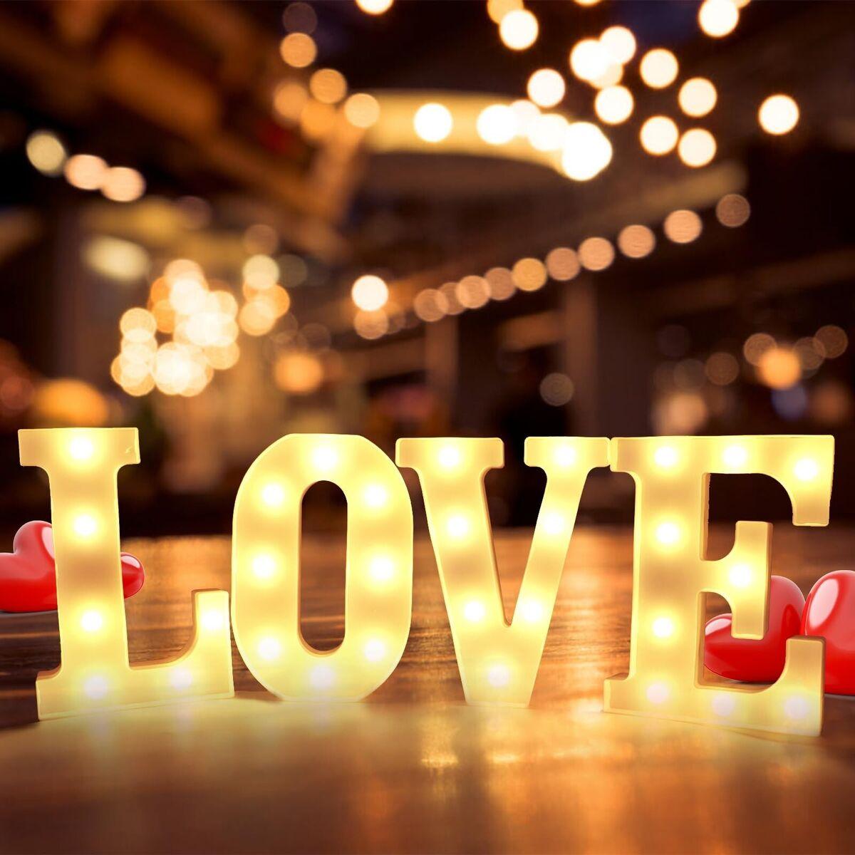 Alphabet Shaped Led Light - Esthetic Decorations - The Party Store