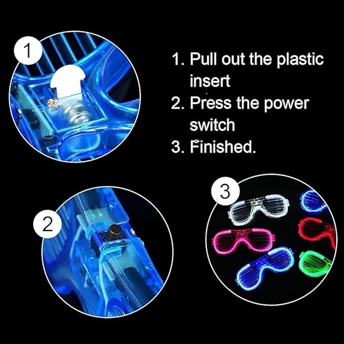 LED Neon Party Shutter Glasses | Glow Glasses for Parties - The Party Store