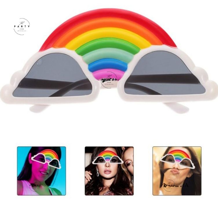 Rainbow Cloud Eyeglasses Goggles Party Favors Photo Props