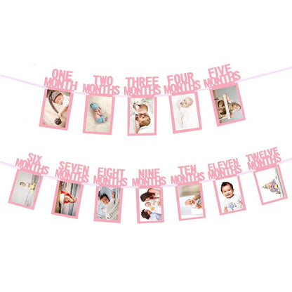 Monthly Photo Banner for First Birthday - The Party Store