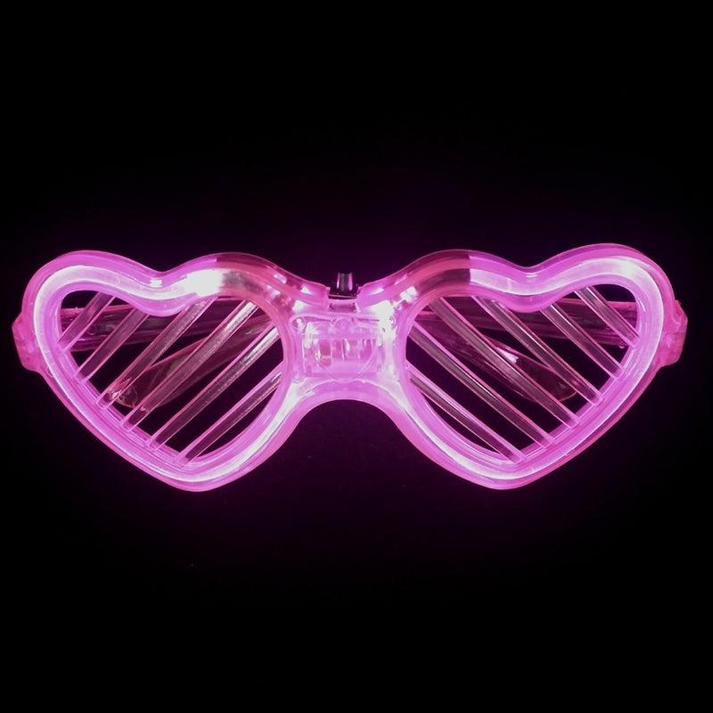 Heart Shaped Light up Glasses Favor Glow Unisex Glowing for Boys &amp; Girls - The Party Store