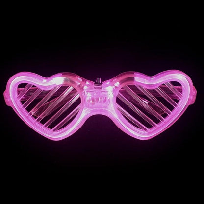Heart Shaped Light up Glasses Favor Glow Unisex Glowing for Boys &amp; Girls - The Party Store