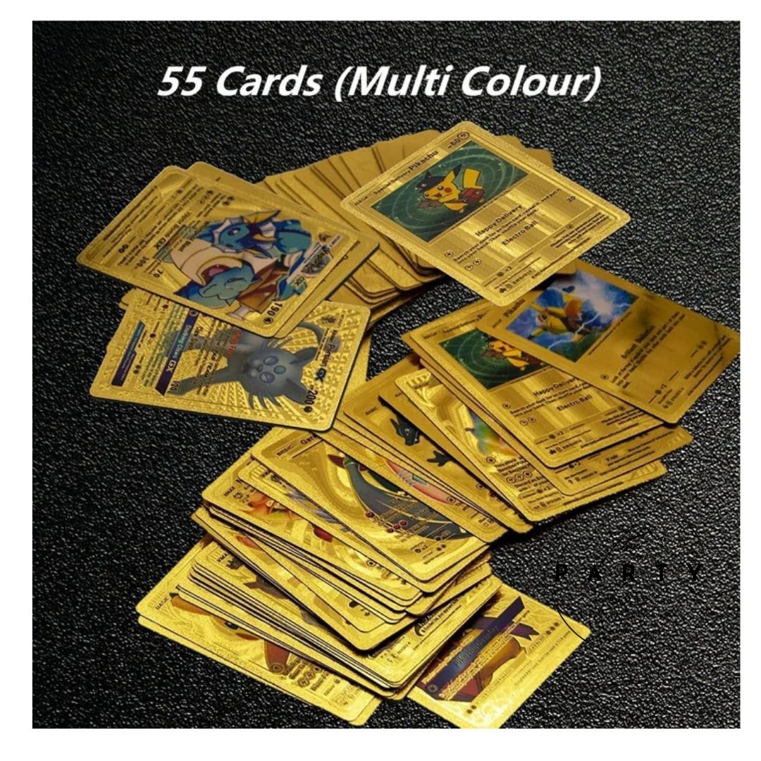 Golden Pokemon Cards Waterproof for Kids