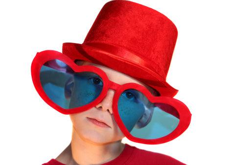 Funny Big Heart Shape Eye Glasses Colorful - The Party Store
