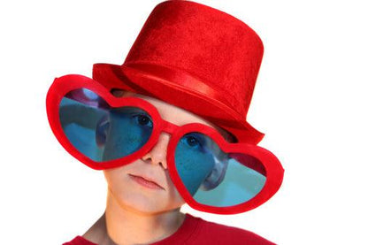 Funny Big Heart Shape Eye Glasses Colorful - The Party Store