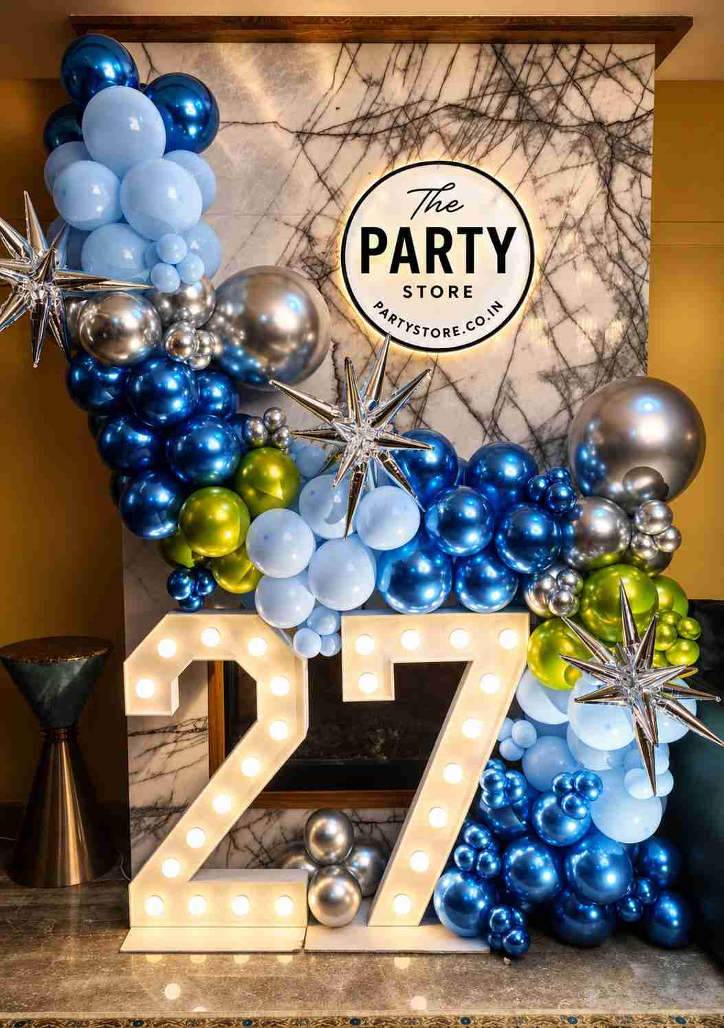 Birthday Number Lights Balloon Decor | Birthday Decoration