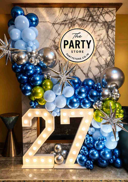 Birthday Number Lights Balloon Decor | Birthday Decoration