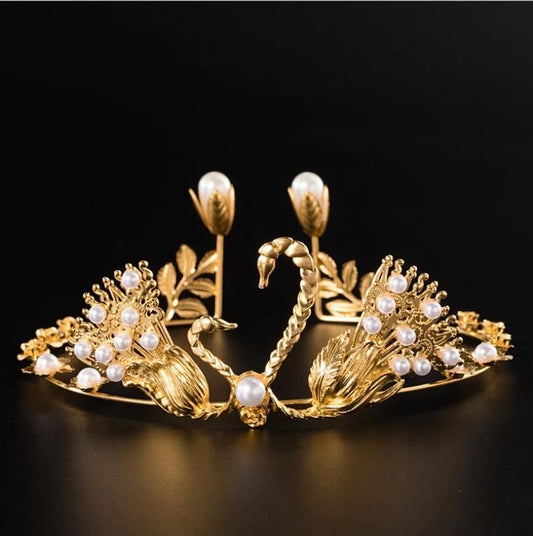 Swan Crown Tiara Cake Topper for Cake Decorating Cake Topper