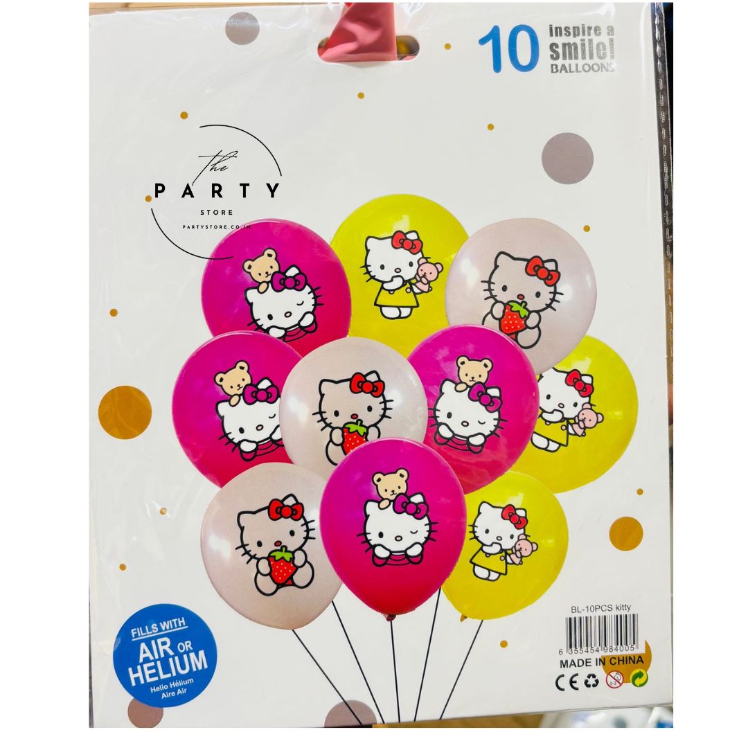 Hello kitty theme Helium Inflatable balloons pack of 10