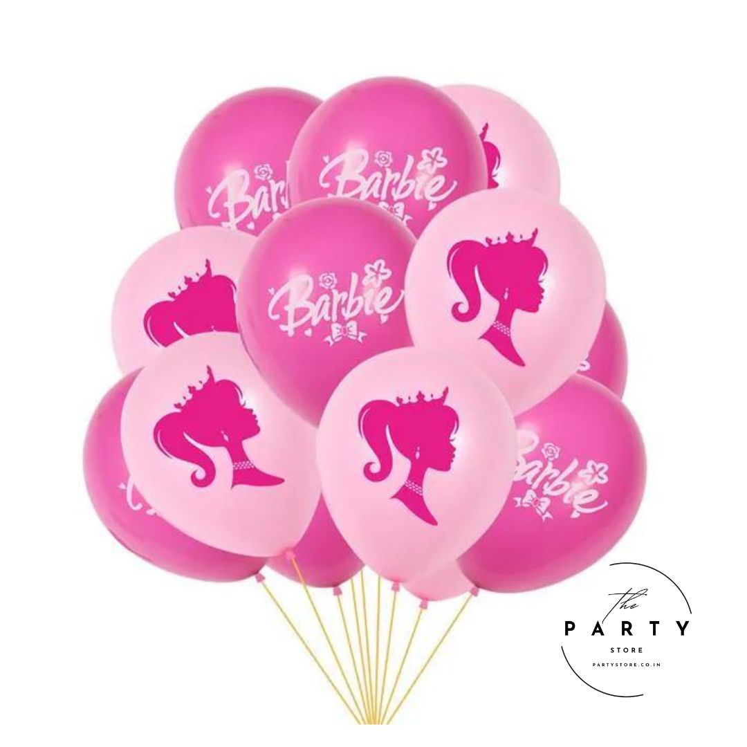 Barbie theme Helium Inflatable balloons pack of 10